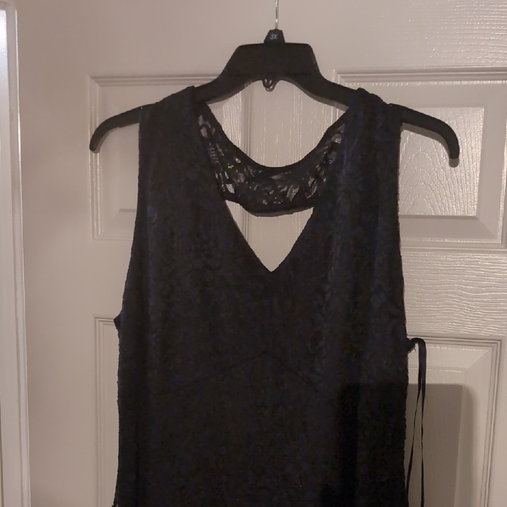 MARINA Midnight Blue Lace Dress